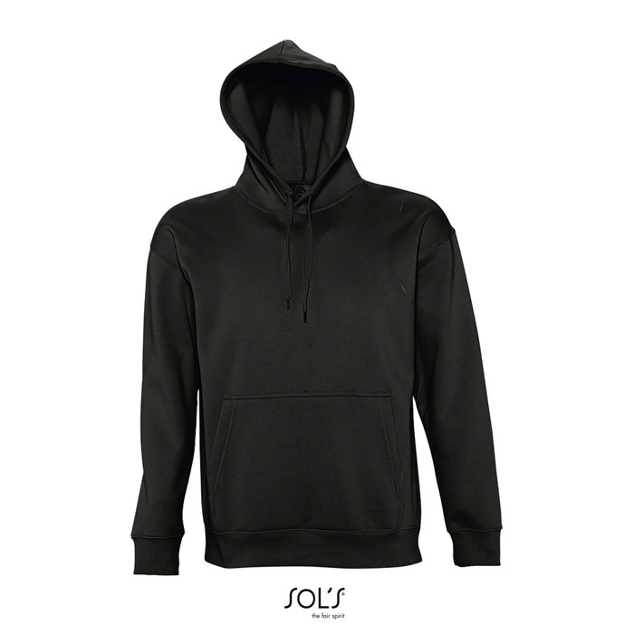 Sweat à capuche coton 320gr unisexe personnalisable SLAM Noir 1